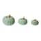 Glitzhome&#xAE; Mint Green Velvet Pumpkins Set